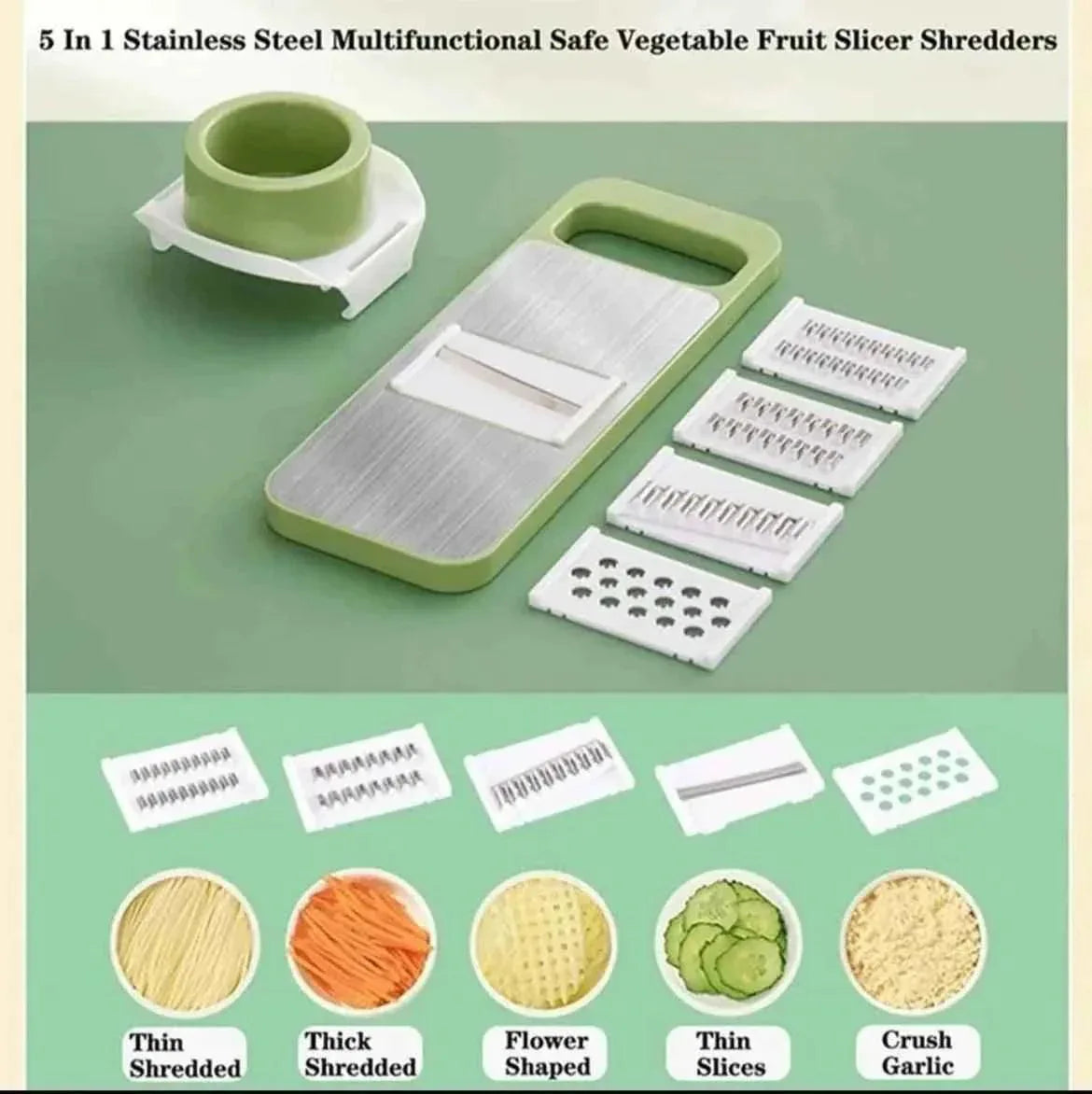 5 in 1 Vegetable Cutter Multifunctional Grater & Cutter